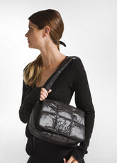 QUILTED HAND BAG - BLACK - BLACK | DEHA