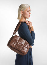 BORSA MINI TRAPUNTATA MARRONE - COFFEE BROWN | DEHA