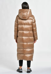 LONG DOWN JACKET, BEIGE - CAMEL | DEHA