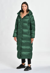 LONG DOWN JACKET, GREEN - ESMERALD GREEN | DEHA