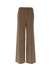 PANTALONE GAMBA LARGA MISTO CACHEMIRE MARRONE - BISCUIT BROWN | DEHA