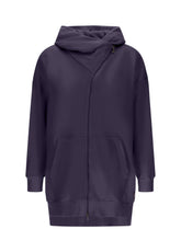 FELPA COMFORT OVERSIZE CON ZIP VIOLA - AUBERGINE VIOLET | DEHA