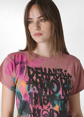 GRAPHIC T-SHIRT, PINK - DECO' ROSE | DEHA