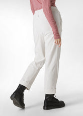 CORDUROY STRAIGHT PANTS, WHITE - MILK WHITE | DEHA