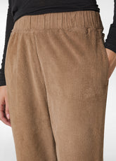 CORDUROY STRAIGHT PANTS, BROWN - BISCUIT BROWN | DEHA