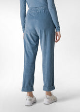 CORDUROY STRAIGHT PANTS, BLUE - MIDBLUE | DEHA