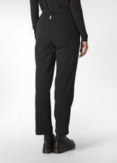 GABARDINE STRAIGHT PANTS, BLACK - BLACK | DEHA