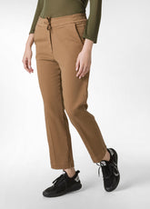 GABARDINE STRAIGHT PANTS, BROWN - BISCUIT BROWN | DEHA