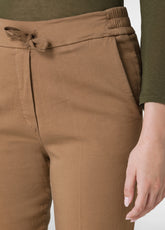 GABARDINE STRAIGHT PANTS, BROWN - BISCUIT BROWN | DEHA