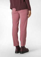 GABARDINE STRAIGHT PANTS, PINK - DECO' ROSE | DEHA