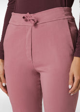 GABARDINE STRAIGHT PANTS, PINK - DECO' ROSE | DEHA