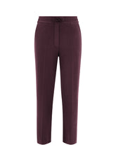 STRAIGHT GABARDINE TROUSERS - RED - TIBETAN RED | DEHA