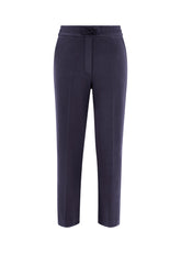 STRAIGHT GABARDINE TROUSERS - PURPLE - AUBERGINE VIOLET | DEHA