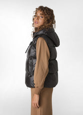 PUFFER DOWN GILET, BLACK - BLACK | DEHA