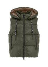 DOWN WAISTCOAT - GREEN - OLIVE GREEN | DEHA