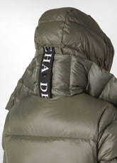 LONG DOWN JACKET, GREEN - OLIVE GREEN | DEHA