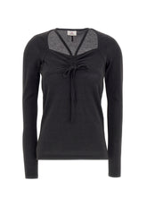 LUREX LONG SLEEVE T-SHIRT - BLACK - T-shirts - Outlet | DEHA