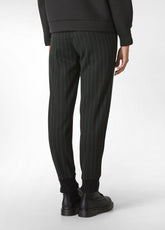 PINSTRIPED JOGGER PANTS, BLACK - BLACK | DEHA