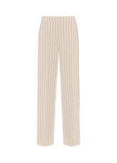 WIDE PINSTRIPE TROUSERS - WHITE - MILK WHITE | DEHA