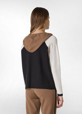 CARDIGAN COLOR BLOCK MARRONE - BISCUIT BROWN | DEHA