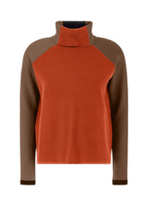 PULLOVER COLOR BLOCK ARANCIO - AUTUMN ORANGE | DEHA