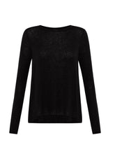 MAGLIETTA IN MISTO CASHMERE NERO - BLACK | DEHA