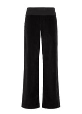 PANTALONE DRITTO IN VELLUTO NERO - BLACK | DEHA