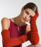 LEGWARMER AUS BOUCLE - ORANGE - Warm und gemütlich | DEHA