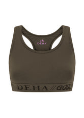 TOP VOGATORE JERSEY STRETCH MARRONE - Canotte e Reggiseni sportivi | DEHA