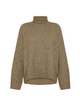 LOUNGE PULLOVER MIT STEHKRAGEN - BRAUN - Warm und gemütlich | DEHA