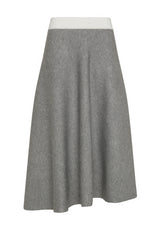 BI-COLOR KNITTED SKIRT - GREY - Dresses, skirts and jumpsuits | DEHA