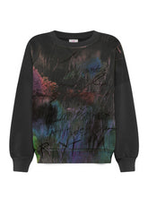 GRAPHIC COMFY SWEATSHIRT - BLACK - BLACK | DEHA