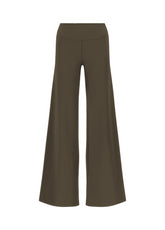 JERSEY WIDE LEG PANTS - BROWN - COFFEE BROWN | DEHA