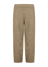 LOUNGE KNITTED CARROT-FIT PANTS - BROWN - Warm and Cozy | DEHA