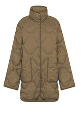 LIGHT PADDED LONG JACKET - BROWN - Jackets & Vests | DEHA