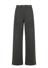 PINSTRIPED PLEATED PALAZZO PANTS - GREY - DARK GREY | DEHA