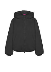 REISSVERSCHLUSS JACKE AUS TEDDYSTOFF - SCHWARZ - BLACK | DEHA