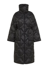 LIGHT PADDED LONG JACKET - BLACK - Jackets & Vests | DEHA