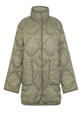 LIGHT PADDED LONG JACKET - GREEN - Jackets & Vests | DEHA