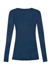 FLAMME' LONG SLEEVE T-SHIRT - BLUE - NIGHT BLUE | DEHA