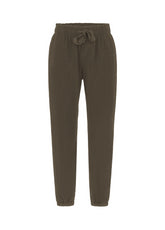 PANTALONE JOGGER IN VELLUTO LEGGERO MARRONE - COFFEE BROWN | DEHA