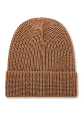 WOOL BLENDED LUREX BEANIE - BROWN - Warm and Cozy | DEHA