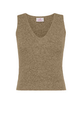 CANOTTA LUONGE A MAGLIA MARRONE - GLACE' BROWN | DEHA