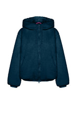 REISSVERSCHLUSS JACKE AUS TEDDYSTOFF - BLAU - NIGHT BLUE | DEHA