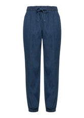 DENIM LYOCELL JOGGER PANTS - BLUE - DARK BLUE DENIM | DEHA