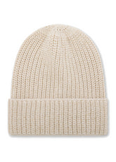 WOOL BLENDED LUREX BEANIE - WHITE - Warm and Cozy | DEHA