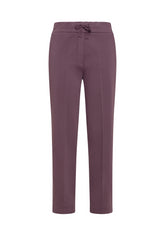 PANTALONE DRITTO IN GABARDINE DI MODAL VIOLA - PLUM VIOLET | DEHA