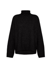 LOUNGE-PULLOVER MIT STEHKRAGEN - SCHWARZ - BLACK | DEHA