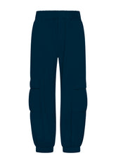 PANTALONE CARGO IN VELLUTO BLU - Pantaloni cargo | DEHA