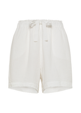 SHORTS IN GARZA DI COTONE BIANCO - Bermuda | DEHA